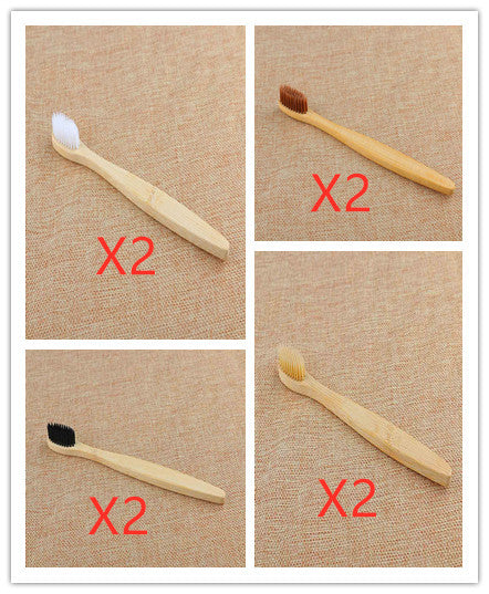 Eco Bamboo Toothbrush Set – 4 Soft Bristle Brushes for Natural Oral Care