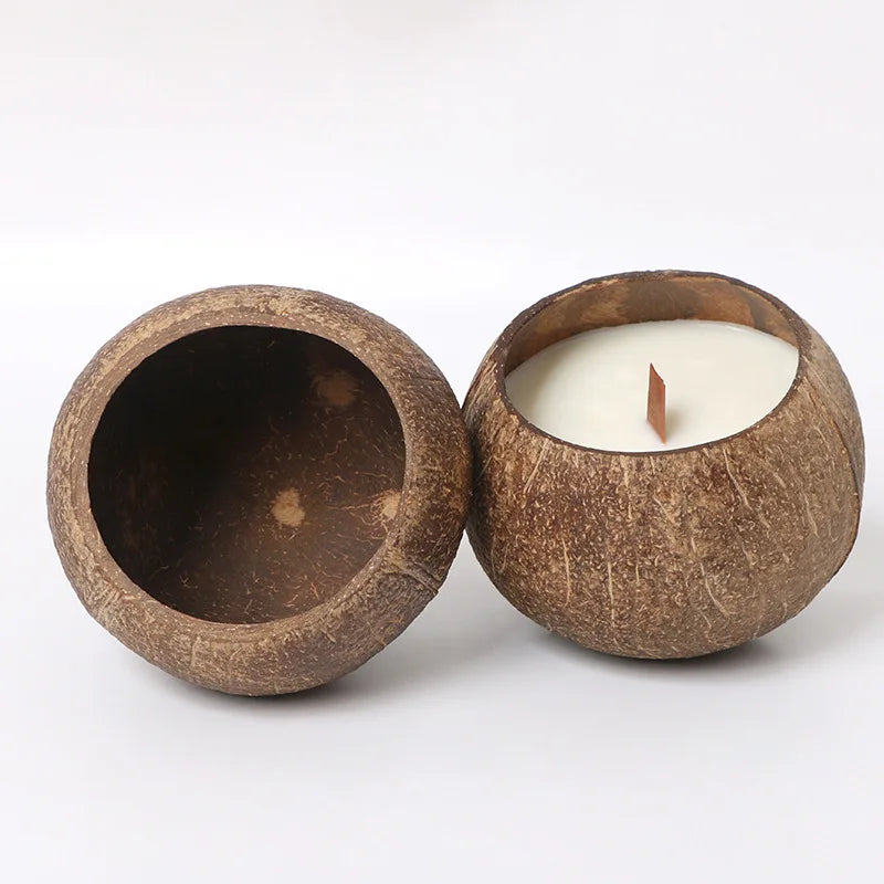 Natural Coconut Shell Candle – Eco-Friendly, Handcrafted & Aromatherapy-Ready - primenovagoods.com