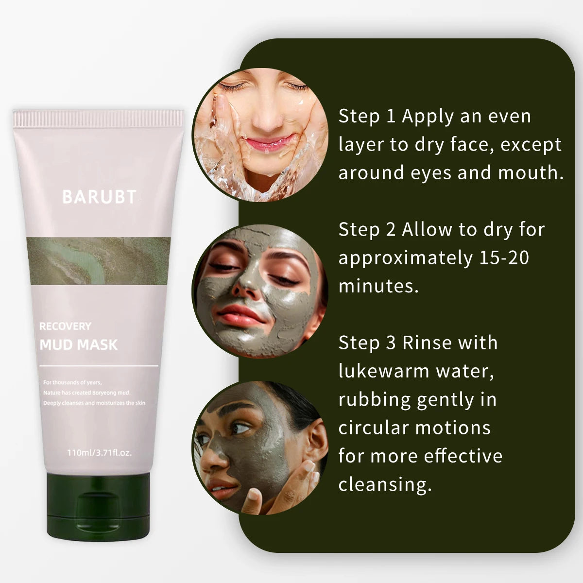 Natural Mud Facial Mask – Calming, Exfoliating & Hydrating for Smooth, Balanced Skin - primenovagoods.com