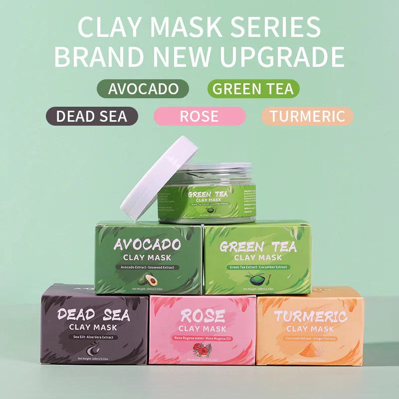 Natural Clay Face Mask – Hydrating, Calming & Purifying (Available in Turmeric, Green Tea or Avocado) - primenovagoods.com