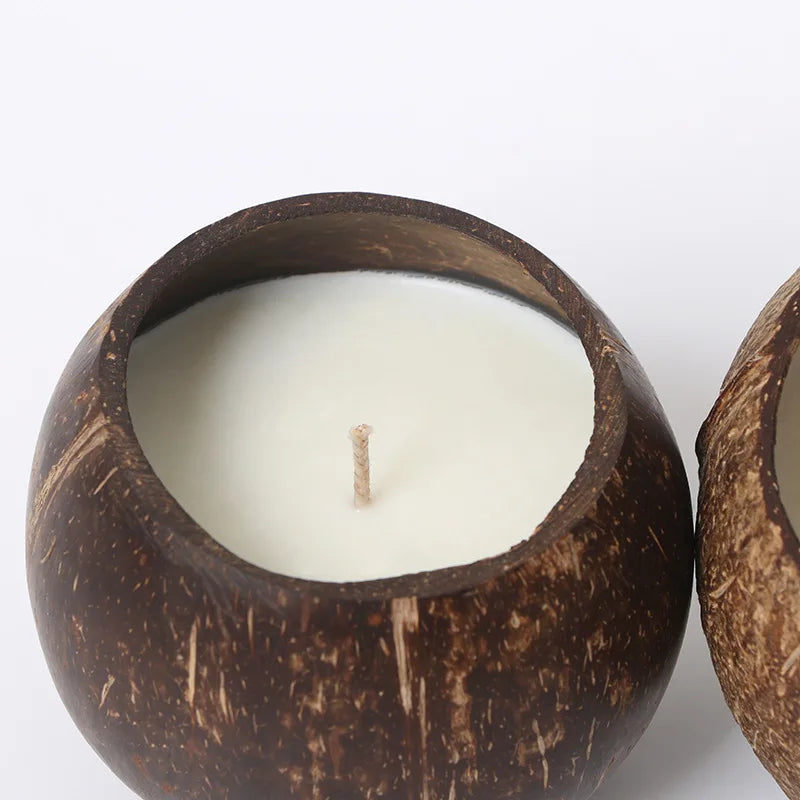 Natural Coconut Shell Candle – Eco-Friendly, Handcrafted & Aromatherapy-Ready - primenovagoods.com