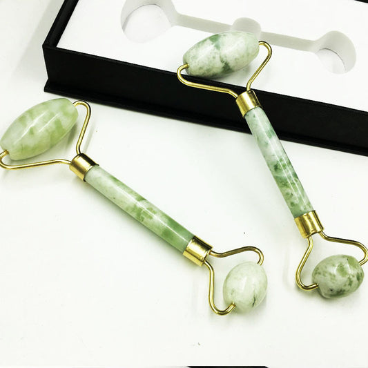 Premium Jade Facial Roller in Gift Box – Relaxing & Toning Massage Tool