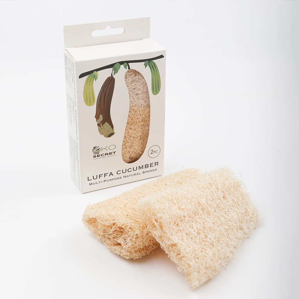 Eco Loofah Duo Pack – Natural Exfoliating Sponge (15CM) - primenovagoods.com