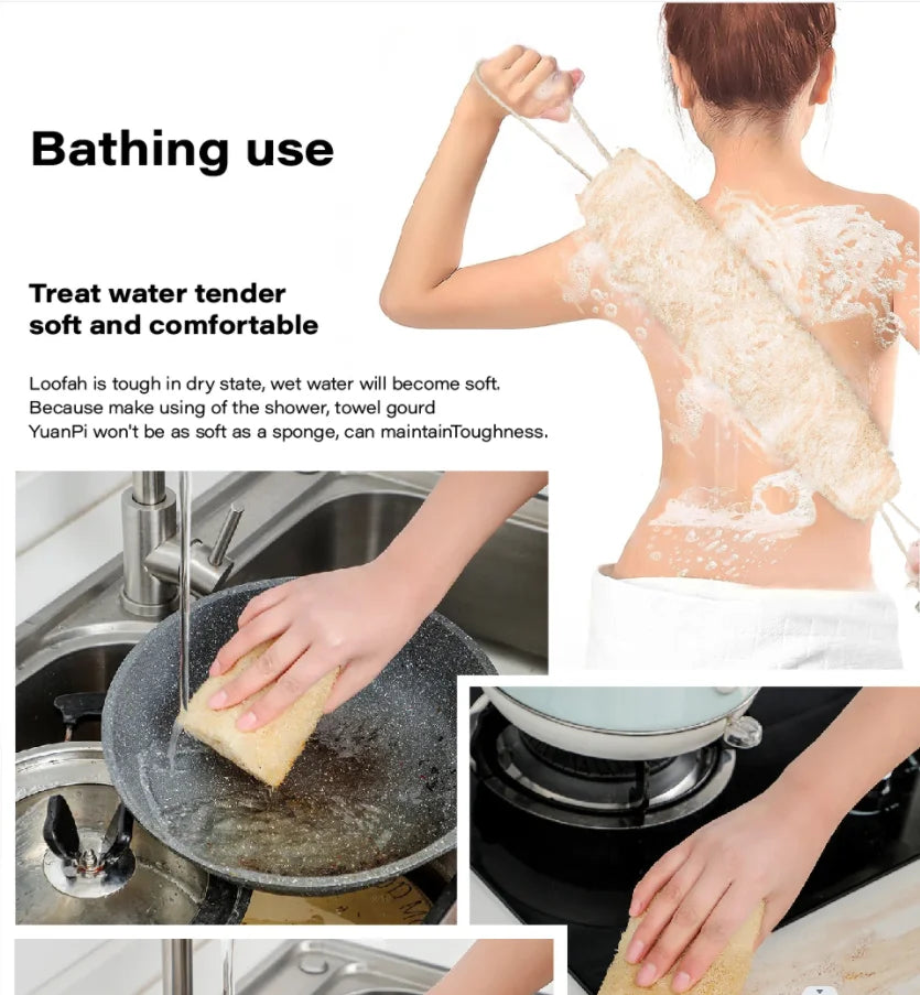 Eco Loofah Duo Pack – Natural Exfoliating Sponge (15CM) - primenovagoods.com