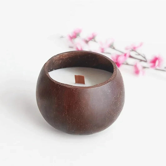 Natural Coconut Shell Candle – Eco-Friendly, Handcrafted & Aromatherapy-Ready - primenovagoods.com