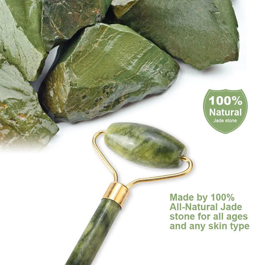 Jade Roller & Gua Sha Set – Natural Facial Massage Tools for Relaxation & Skin Toning