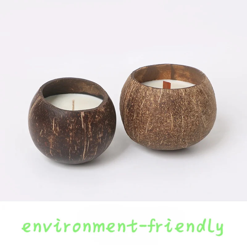 Natural Coconut Shell Candle – Eco-Friendly, Handcrafted & Aromatherapy-Ready - primenovagoods.com