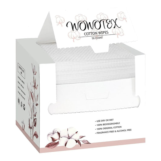 Biodegradable Cotton Face Towels – 50 ct