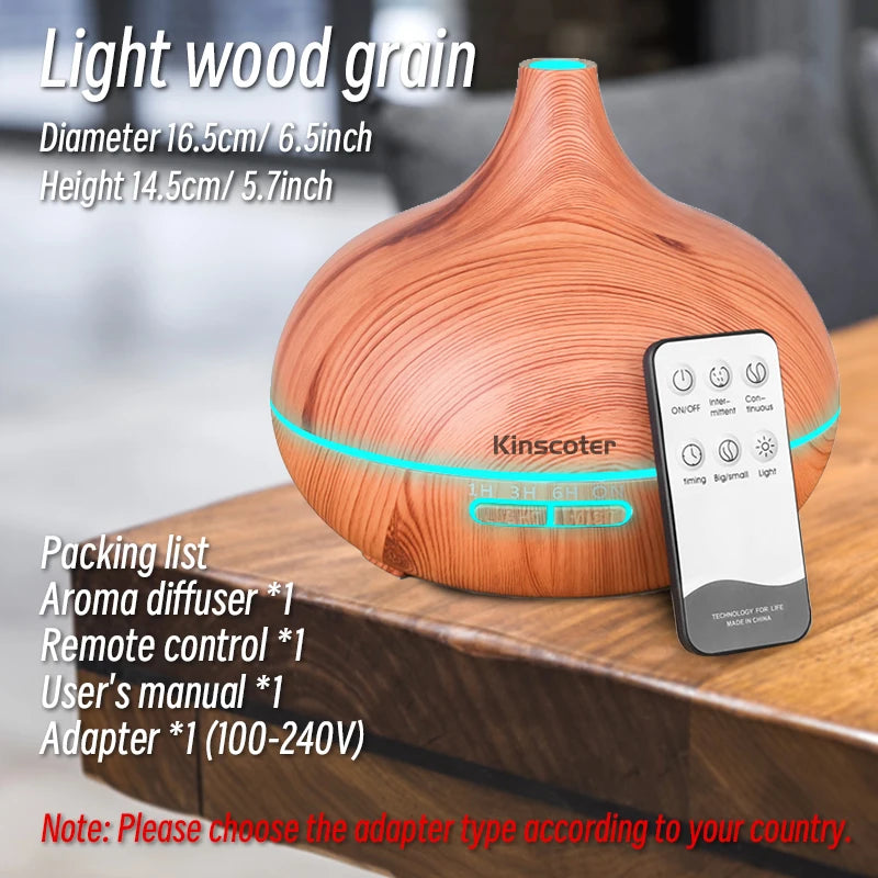 Ultrasonic Aromatherapy Diffuser – Create Your Personal Sanctuary (500ml with LED Light & Remote) - primenovagoods.com
