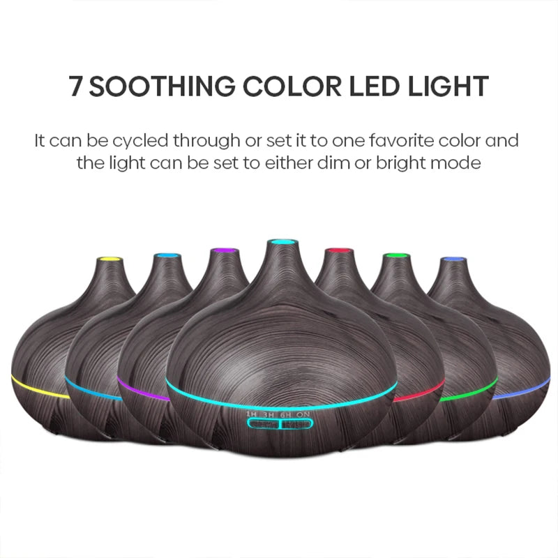 Ultrasonic Aromatherapy Diffuser – Create Your Personal Sanctuary (500ml with LED Light & Remote) - primenovagoods.com
