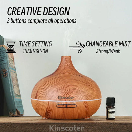 Ultrasonic Aromatherapy Diffuser – Create Your Personal Sanctuary (500ml with LED Light & Remote) - primenovagoods.com