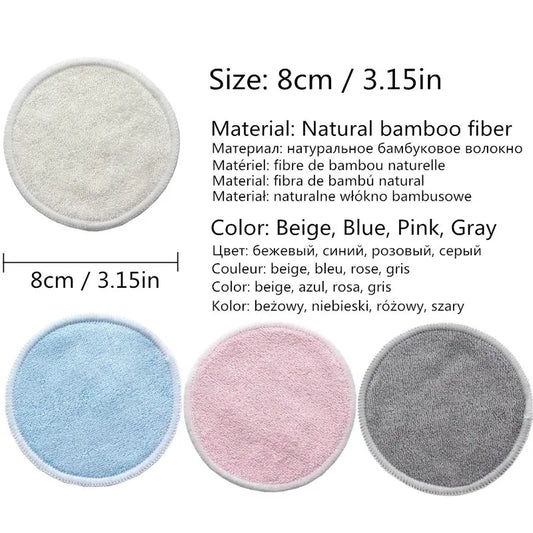 10-Pack Reusable Makeup Remover Pads with Wash Bag – Soft, Washable & Eco-Friendly