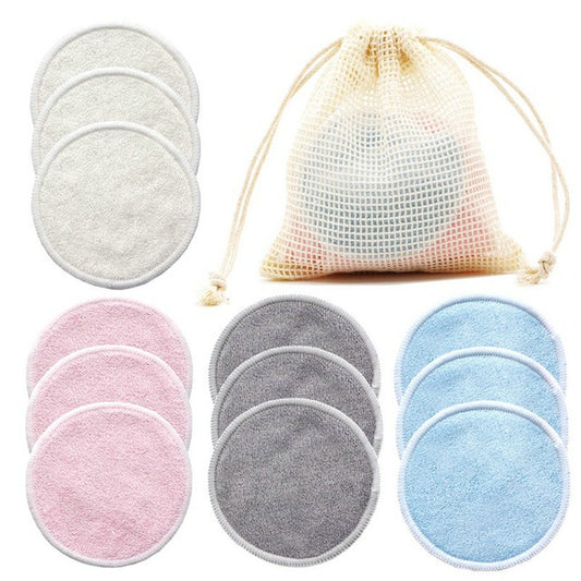 12-Pack Reusable Cotton Rounds with Mesh Bag – Soft, Washable & Eco-Friendly